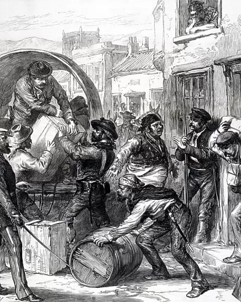 Insurgents From Cartagena Murcia Province Spain Foraging At Torrevieja During 3Rd Carlist War From Cover Of Illustrated London News October 4 1873