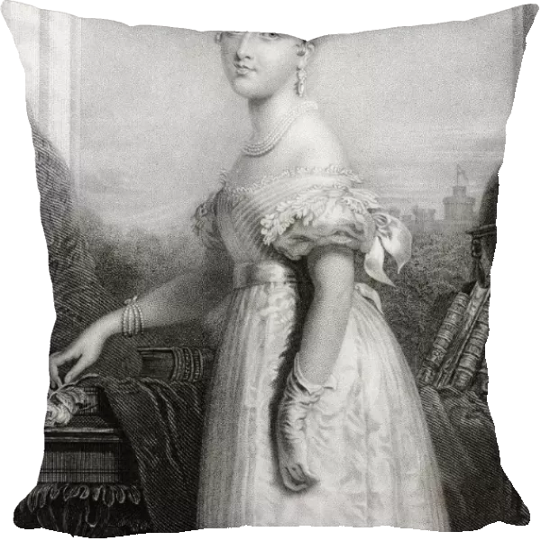 Princess Alexandrina Victoria Of Saxe-Coburg Aged 18 1819-1901 Later Queen Victoria Engraved By J Cochran After G Hayter From The Book The National Portrait Gallery Volume Iv Published C1820