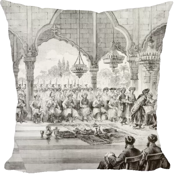 Reception For The Governor General Of India By The Rajah Of Lucknow In 1868. From L univers Illustre Published In Paris In 1868