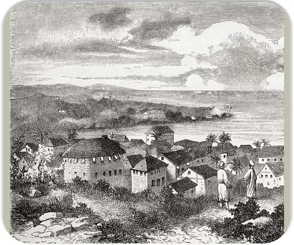 Freetown, Sierra Leone, West Africa In The 19Th Century. From Africa By Keith Johnston, Published 1884
