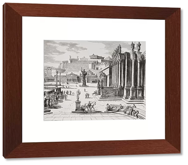 Imaginary View Of The Market Place In Ancient Sparta. From El Mundo Ilustrado, Published Barcelona, 1880