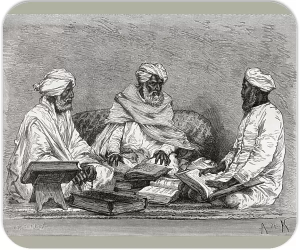 Mullahs From Bhopal, India In The 19Th Century. From El Mundo En La Mano, Published 1878