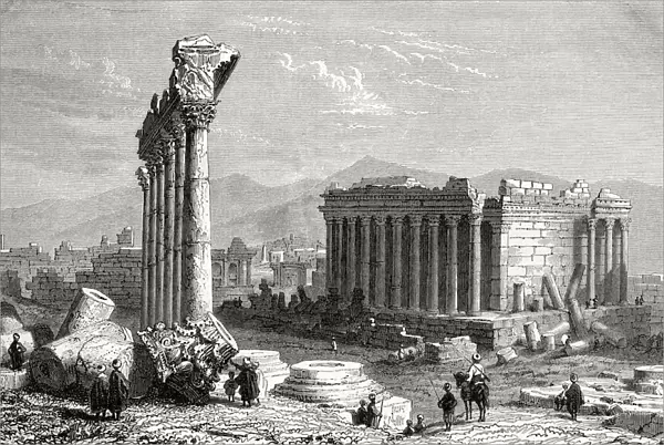 Ruins Of Baalbek, Lebanon, As Seen In The 19Th Century. From El Mundo En La Mano Published 1875