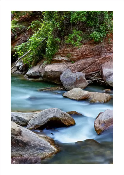 River flowing in Zion National Park, Utah, USA