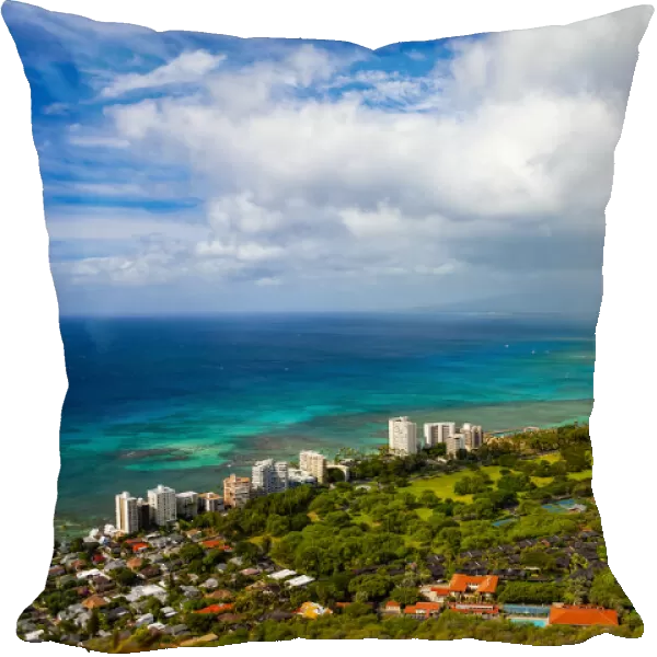 Honolulu and Waikiki Beach, Oahu, Hawaii, USA