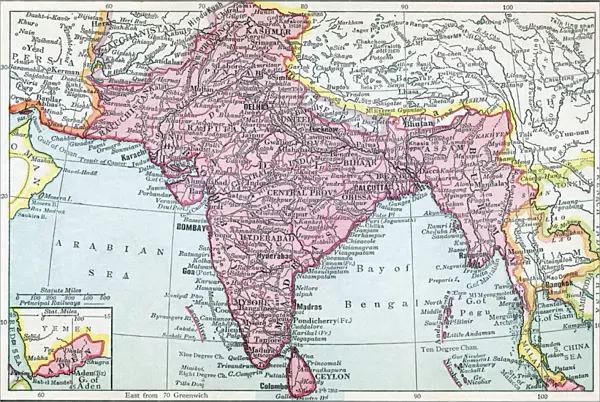 The Indian Empire And Ceylon Circa 1930