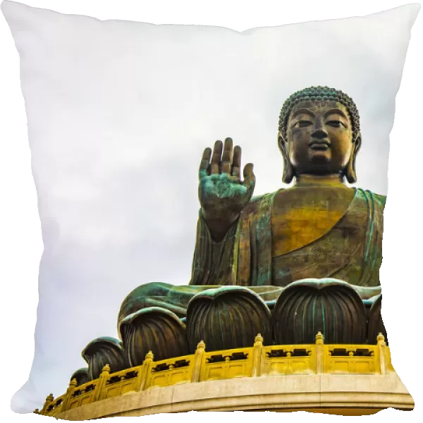 Tian Tan Buddha is a large bronze statue of Buddha Shakyamuni located in Ngong Ping, Lantau Island, Hong Kong; Hong Kong, New Territories, Hong Kong
