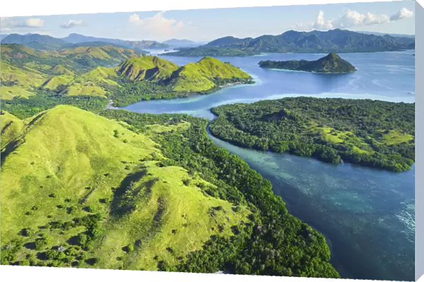 Aerial view of the Komodo Islands, Komodo National Park, Flores, Lesser Sunda Islands, Indonesia