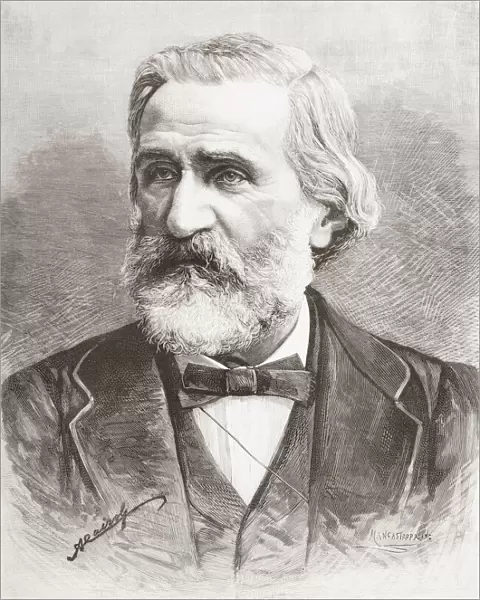 Giuseppe Fortunino Francesco Verdi, 1813 - 1901. Italian opera composer. From Ilustracion Artistica, published 1887