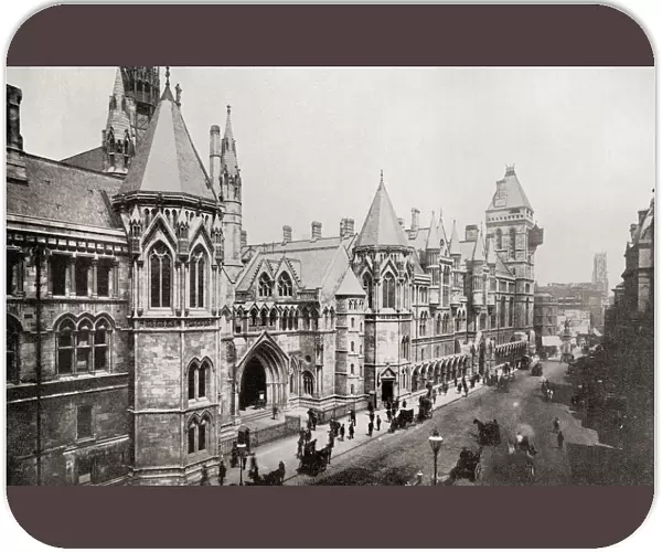 The Royal Courts of Justice aka The Law Courts, The Strand, City of Westminster, London, England. From The Business Encyclopedia and Legal Adviser, published 1920