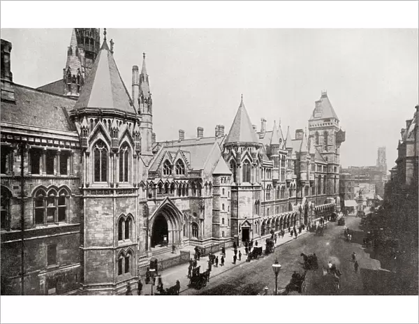 The Royal Courts of Justice aka The Law Courts, The Strand, City of Westminster, London, England. From The Business Encyclopedia and Legal Adviser, published 1920