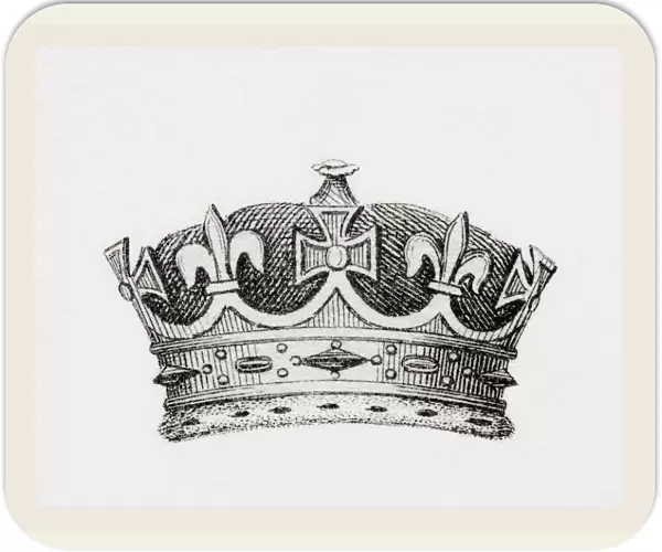 Crown worn by the sons and daughters of the monarch. From The National Encyclopaedia: A Dictionary of Universal Knowledge, published c. 1890; Illustration