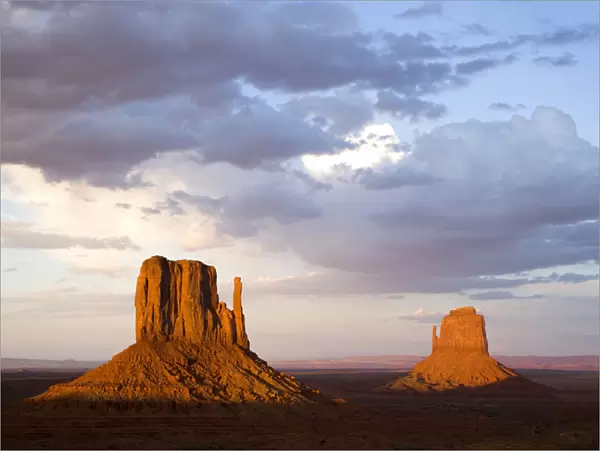 East and West Mitten Buttes, Monument Valley, Utah
