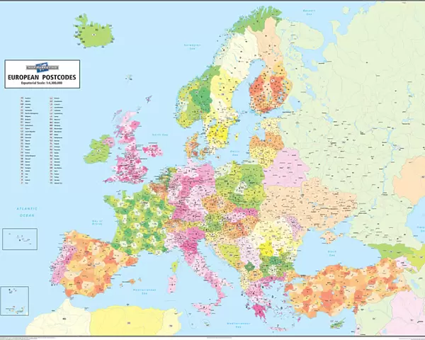 European Postcode Map