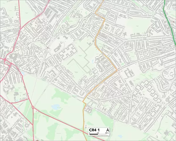 Merton CR4 1 Map