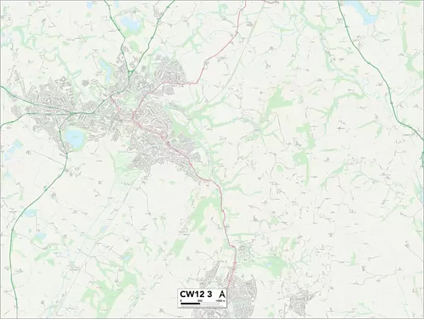 Cheshire East CW12 3 Map