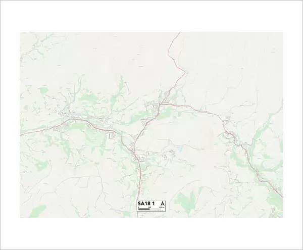 Carmarthenshire SA18 1 Map