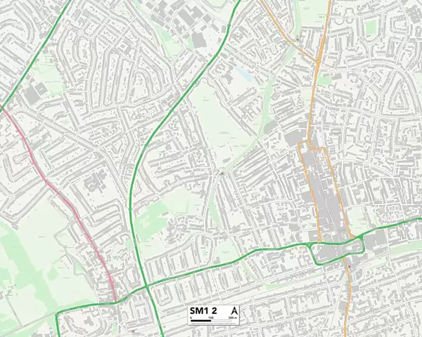 Sutton SM1 2 Map