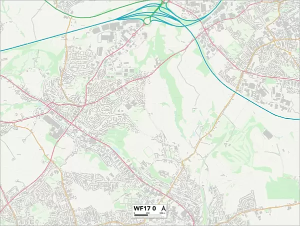 Kirklees WF17 0 Map
