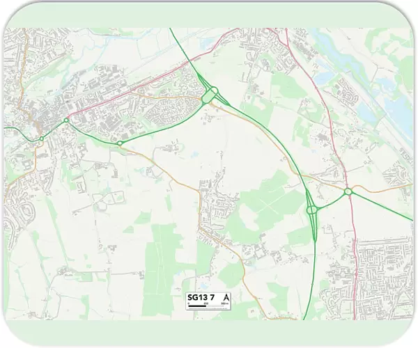 East Hertfordshire SG13 7 Map