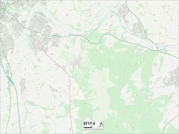 Staffordshire ST17 0 Map
