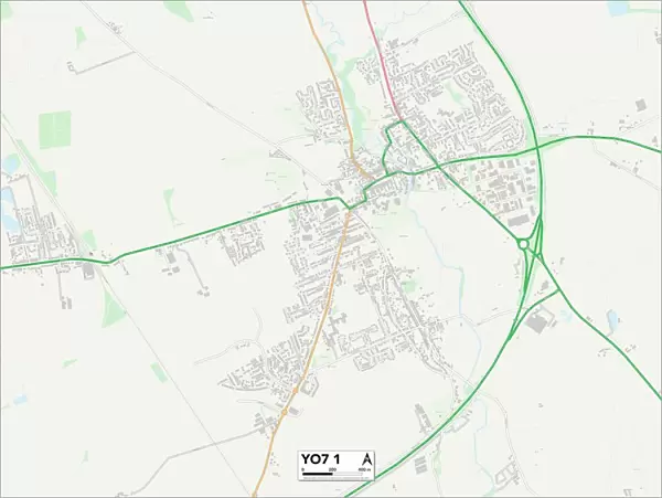 North Yorkshire YO7 1 Map
