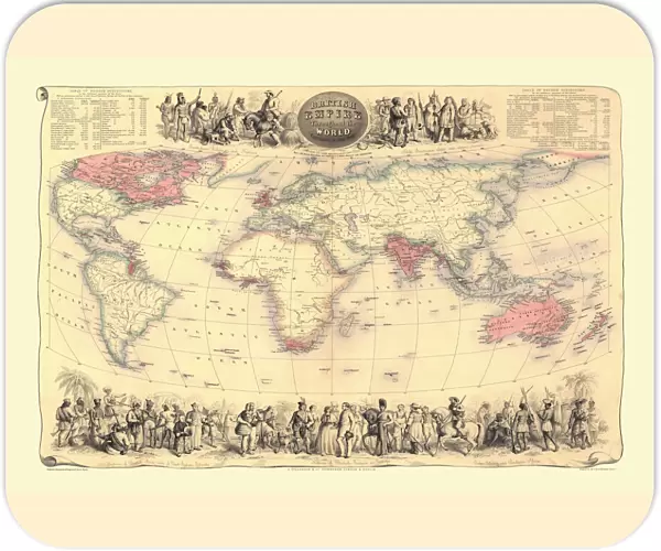 Map of The British Empire by Fullarton & Co 1850