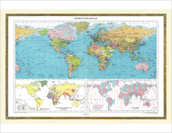 Old Map of the World 1973