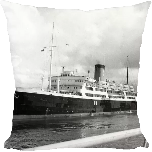 Cunard line steamship SS Ascania. 11th August 1958