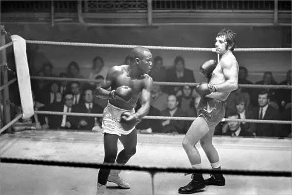 Boxing at Lime Grove Baths in Shepherds Bush, London Vic Andretti in action to