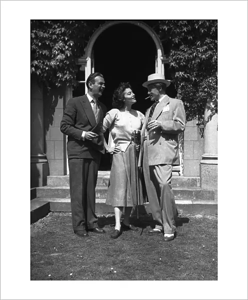 Ava Gardner and Nigel Patrick at Pinewood Studios where they have been working in