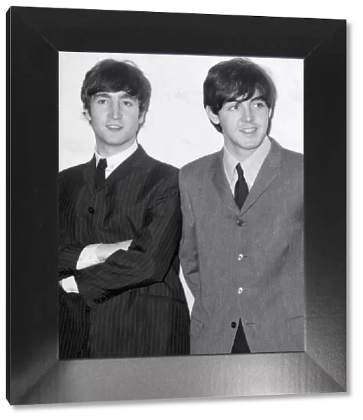 John Lennon and Paul McCartney seen here in December 1963 R9526