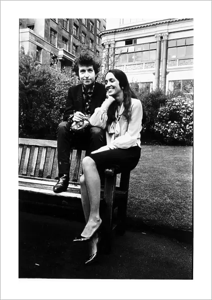 Singer and songwriter Bob Dylan with Joan Baez American folk singer famous for protest