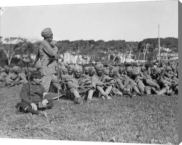 Indian troops of the The 15th Ludhiana Sikhs regiment part of the 3rd (Lahore