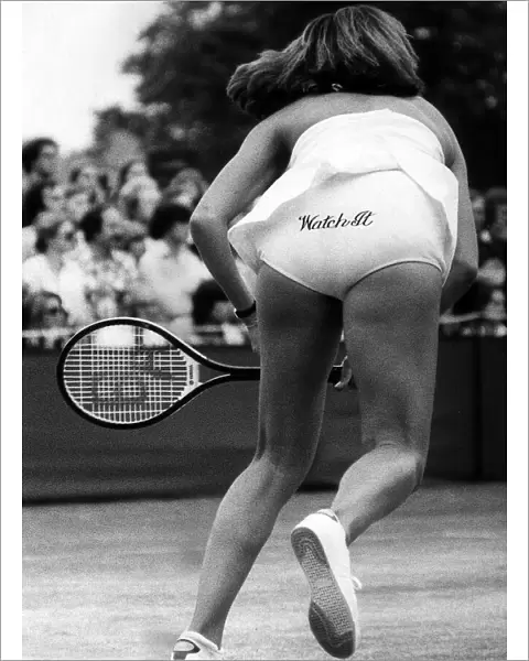 Betty Ann Stuart Tennis Player Wimbledon July 1979 playing in the mixed doubles with Ross