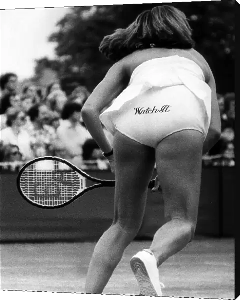 Betty Ann Stuart Tennis Player Wimbledon July 1979 playing in the mixed doubles with Ross
