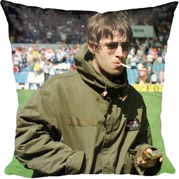 Liam Gallagher at Maine Road football ground August 1997 to watch the Manchester City v