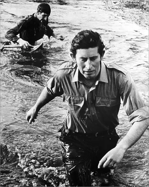 Prince Charles on a commando course at Lympstone, Devon February 1975