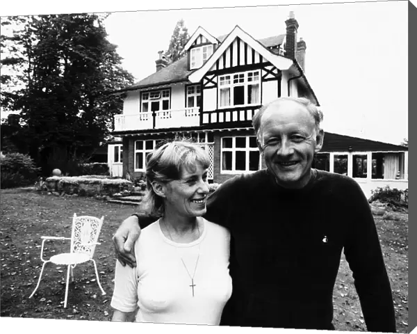 Frank Bough TV Presenter with wife Nesta at home near Maidenhead