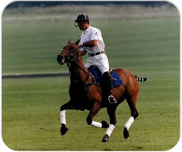 Prince Charles playing polo at Cirencester in 1993