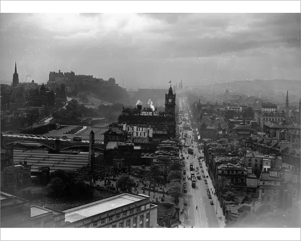 Princes Street Edinburgh Scotland 1950