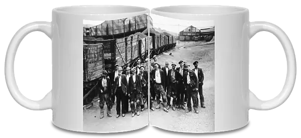 Coal Miners at Whitwick Colliery hwere they smashed the record for the country producing