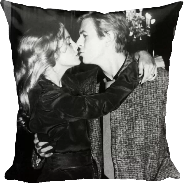 David Bowie kissing Sydne Rome actress, May 1979