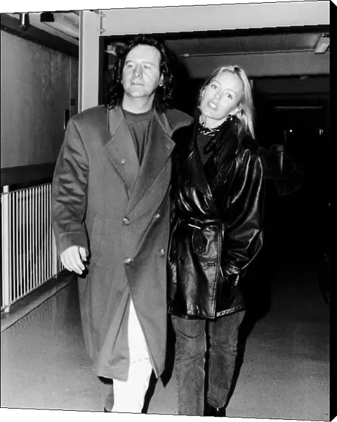 Patsy Kensit Actress and Jimm kerr the lead singer of simple minds leaving heathrow