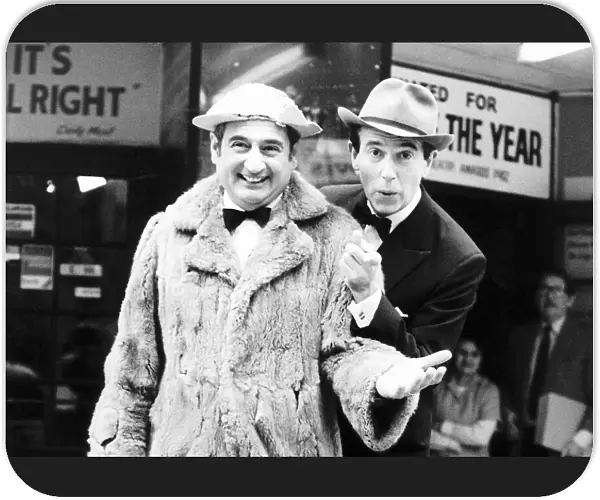 Leslie Crowther actor & TV presenter with Bernie Winters actor