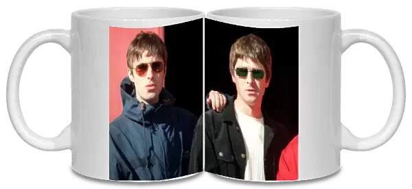 Liam and Noel Gallagher of Oasis September 1997