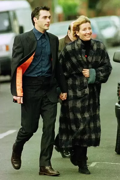 Emma Thompson and boyfriend Craig November 1998 arrive for the wedding of actress Kate