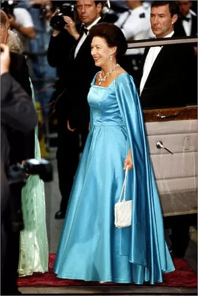Princess Margaret stepping out of her car