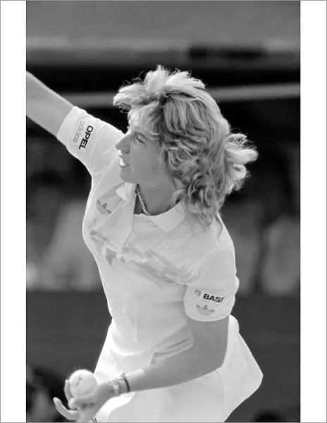 Wimbledon tennis1987-10th day Steffi Graf v Shriver 1980s