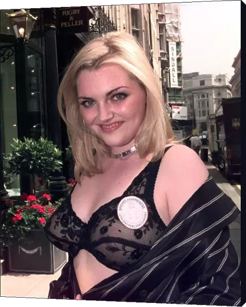 Sophie Dahl Model shows off the new bra that is made by the Queens Bra makers Rigby